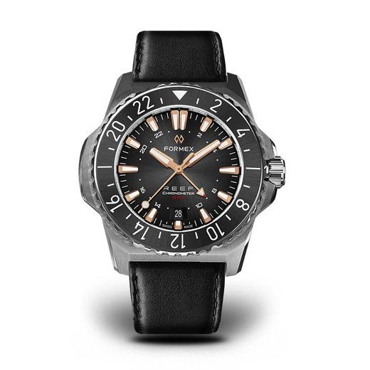 FORMEX REEF GMT AUTOMATIC CHRONOMETER BLACK DIAL WITH ROSE GOLD - REEF - ZNAČKY