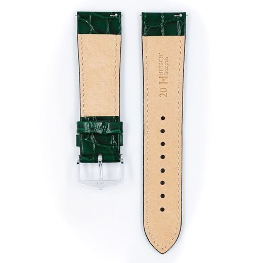 ŘEMÍNEK HIRSCH CROCOGRAIN (NO QR) - ZELENÝ - STRAPS - ACCESSORIES