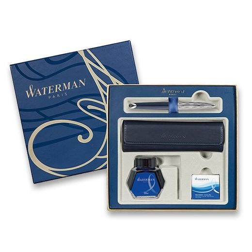 DÁRKOVÁ SADA PLNICÍ PERO WATERMAN CARÉNE DLX BLUE CT 1507/1166345 - PENS SETS - ACCESSORIES