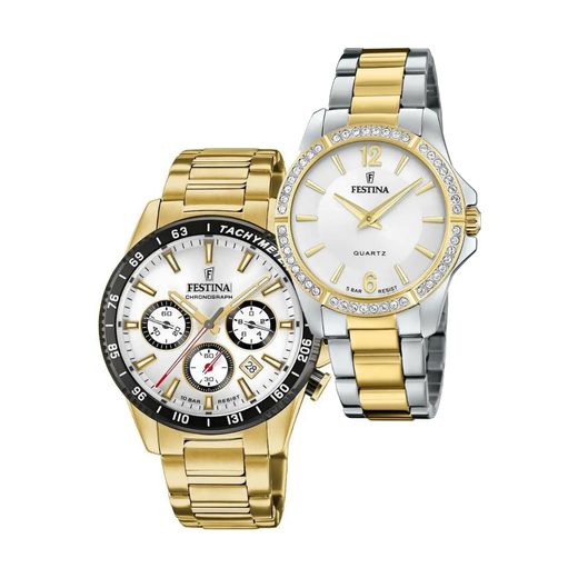 SET FESTINA TIMELESS CHRONOGRAPH 20634/1 A 20594/1 - HODINKY PRO PÁRY - HODINKY