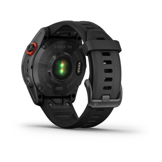 GARMIN FENIX 7S SOLAR GRAY / BLACK SILICONE BAND - 010-02539-13 - FENIX 7S - BRANDS