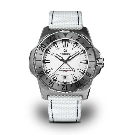 FORMEX REEF GMT AUTOMATIC CHRONOMETER WHITE DIAL WITH RED GMT - REEF - BRANDS