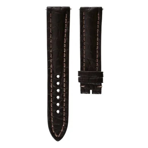 KOŽENÝ ŘEMÍNEK BIATEC Z PRAVÉHO KROKODÝLA | HNĚDÝ - 20 MM - STRAPS - ACCESSORIES