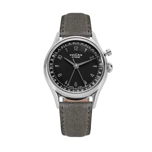 VULCAIN CRICKET TRADITION 39 MM - BLACK - CRICKET TRADITION - ZNAČKY