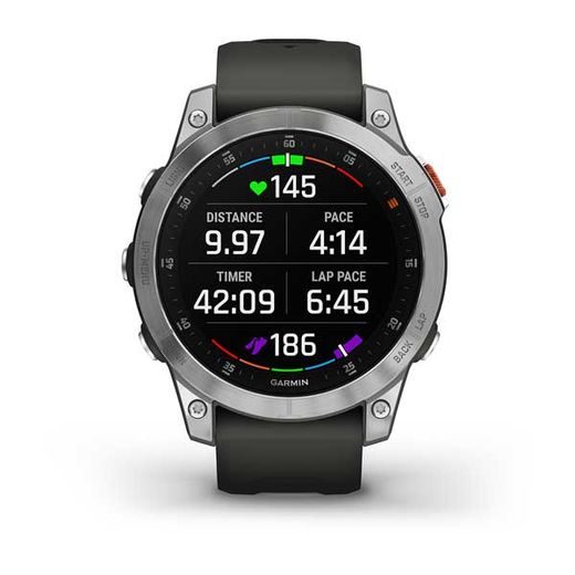 GARMIN EPIX™ PRO GLASS, SILVER/ GRAY SILICONE BAND - 010-02582-01 - EPIX - BRANDS