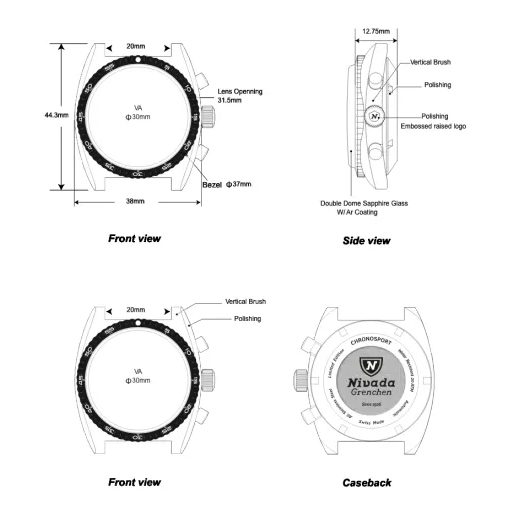 NIVADA GRENCHEN AUTOCHRON BLUE AUTOMATIC - AUTOCHRON - BRANDS
