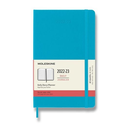 DIÁŘ MOLESKINE 2022-23 18MĚSÍČNÍ TYRKYSOVÝ - DENNÍ - TVRDÉ DESKY - L 1206/5701057 - DIARIES AND NOTEBOOKS - ACCESSORIES