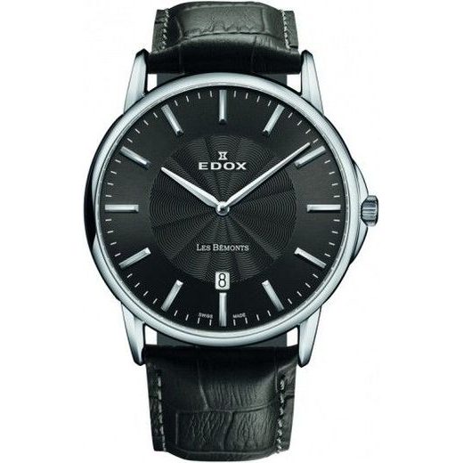 EDOX LES BÉMONTS SLIM LINE DATE 56001-3-GIN - EDOX - ZNAČKY