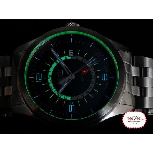 TRASER AURORA GMT BLUE, LEATHER - CLASSIC - BRANDS