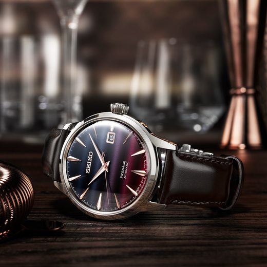 SEIKO PRESAGE SRPK75J1 COCKTAIL TIME PURPLE SUNSET LIMITED EDITION - PRESAGE - ZNAČKY