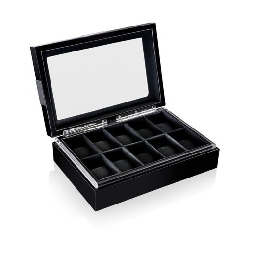 WATCH BOX HEISSE & SÖHNE EXECUTIVE BLACK 10 70019-84 - WATCH BOXES - ACCESSORIES