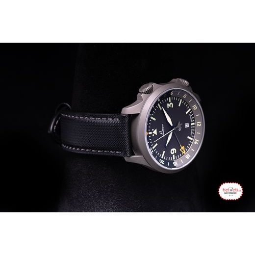 LACO FLIEGER FRANKFURT GMT SCHWARZ - PILOT SPECIAL MODELS - BRANDS