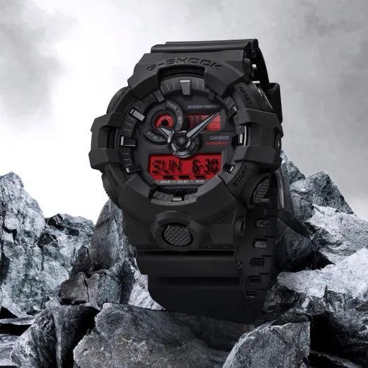 CASIO G-SHOCK GA-700BBR-1AER BLACK AND BOLD RED SERIES - G-SHOCK - BRANDS