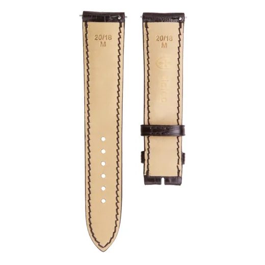 KOŽENÝ ŘEMÍNEK BIATEC Z PRAVÉHO KROKODÝLA | HNĚDÝ - 20 MM - STRAPS - ACCESSORIES