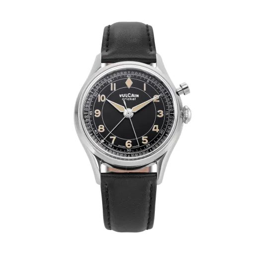 VULCAIN CRICKET CLASSIQUE 36 MM - BLACK/KHAKI NUMBERS - CRICKET CLASSIQUE - ZNAČKY