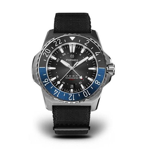 FORMEX REEF GMT AUTOMATIC CHRONOMETER BLACK DIAL WITH RED GMT - REEF - BRANDS