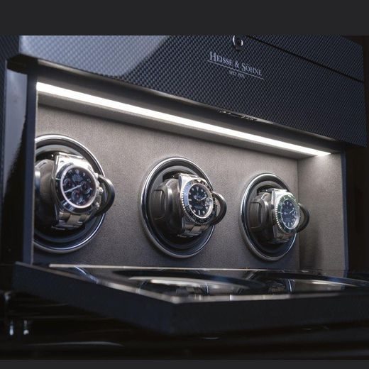 WATCH WINDER HEISSE & SÖHNE LOOP CARBON 70019-244.67 - WATCH WINDERS - ACCESSORIES