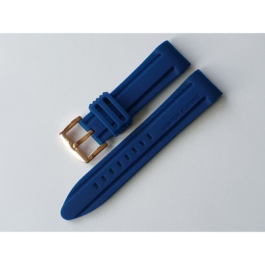 SILICONE STRAP VOSTOK EUROPE FOR ANCHAR - BLUE/GOLD BUCKLE - STRAPS - ACCESSORIES