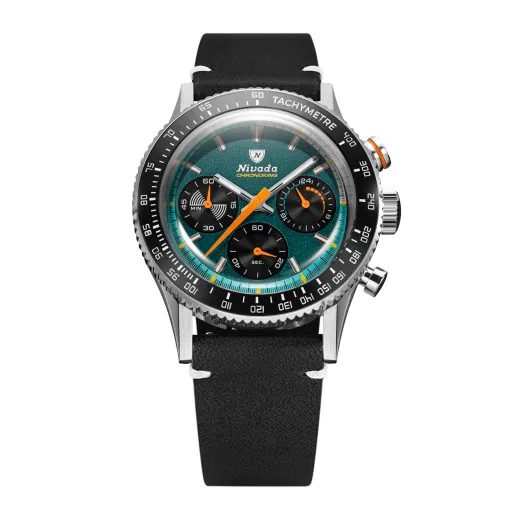 NIVADA GRENCHEN CHRONOKING MECAQUARTZ RACING GREEN - INTER. BEZEL - CHRONOMASTER - ZNAČKY
