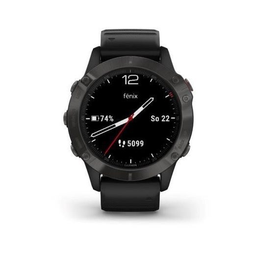 GARMIN FENIX6 PRO SAPPHIRE, GRAY/BLACK BAND (MAP/MUSIC) 010-02158-11 - GARMIN - BRANDS