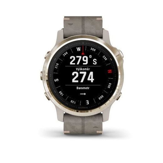 GARMIN FENIX6S PRO SAPPHIRE, GOLD/SUEDE BAND (MAP/MUSIC) 010-02159-40 - GARMIN - ZNAČKY