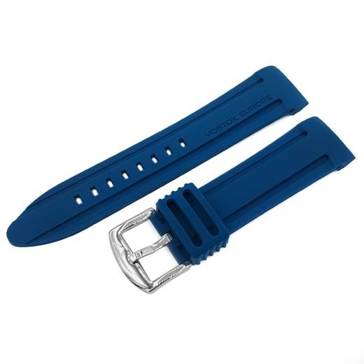 BLUE SILICONE STRAP VOSTOK EUROPE FOR BATISCAFOS - STRAPS - ACCESSORIES