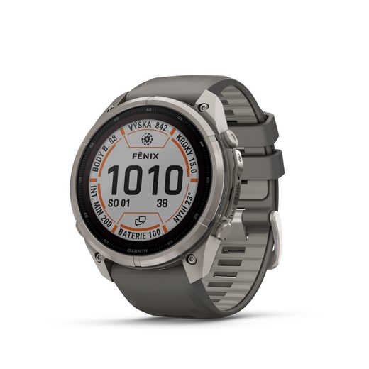 GARMIN FENIX® 9 - 51 MM, TITANIUM PEBBLE GRAY/SILVER GRAY 010-04339-01 - FENIX 9 PRO SOLAR INREACH - ZNAČKY
