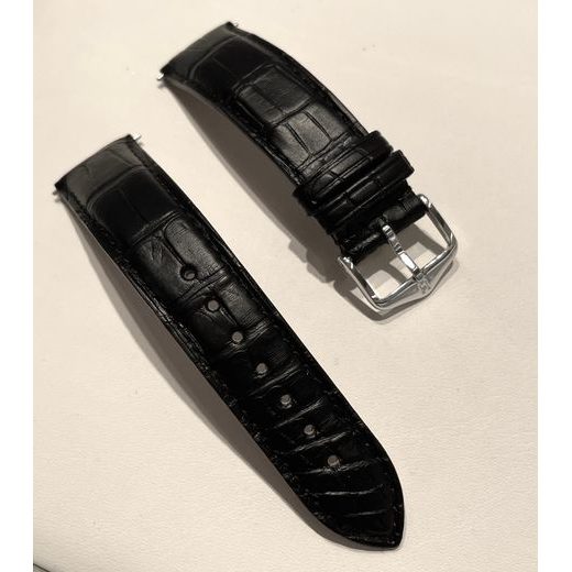 ŘEMÍNEK KOŽENÝ BALL ČERNÝ ALIGÁTOR 20 MM - ŘEMÍNKY - OSTATNÍ