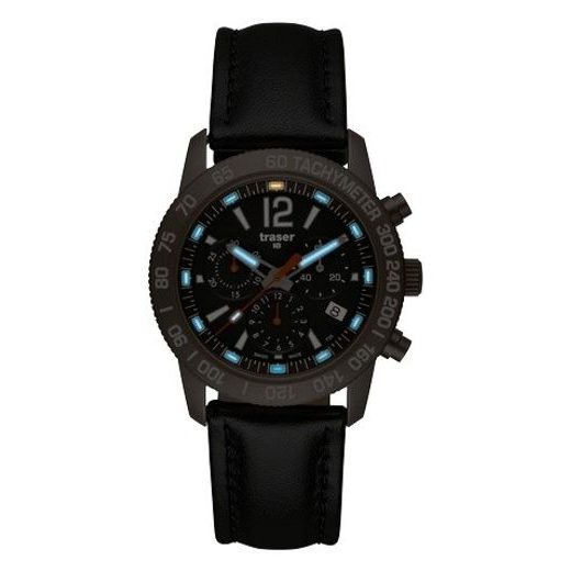 TRASER CLASSIC CHRONOGRAPH TITAN BLUE, LEATHER - TRASER - BRANDS