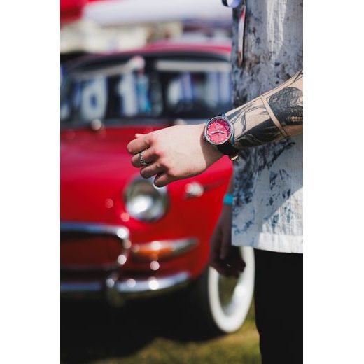 VOSTOK EUROPE LIMITOVANÁ EDICE EMBÉČKA AUTOMATIC LINE NH35-325A495 - BLACK LEATHER STRAP - EMBÉČKA - BRANDS