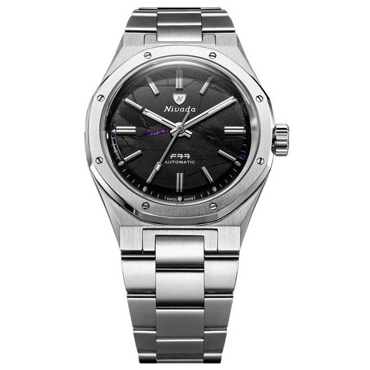 NIVADA GRENCHEN F77 MK2 SHUNGITE BLACK – 100 YEARS – 38 MM - F77 - MĂRCI