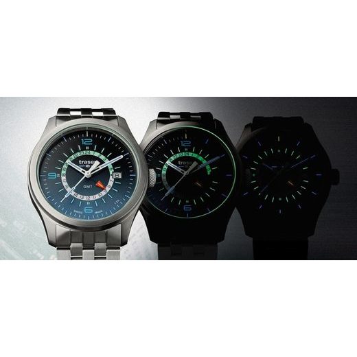 TRASER AURORA GMT BLUE - OCEL - CLASSIC - ZNAČKY