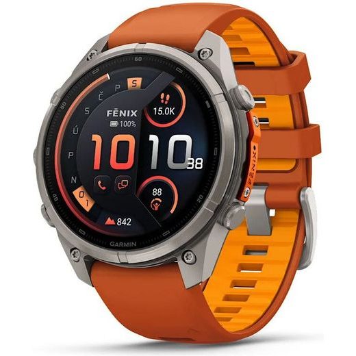 GARMIN FENIX® 9 PRO INREACH - 47 MM, TITANIUM AUTUMN ORANGE/SPARK 010-04336-01 - FENIX 9 PRO INREACH - ROBNE MARKE