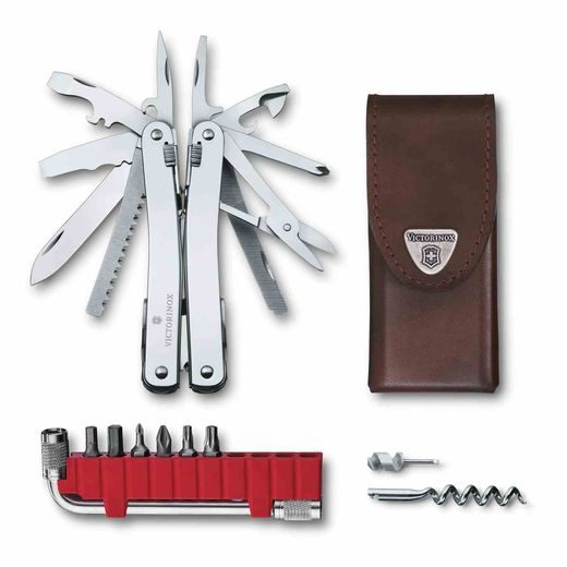 KLEŠTĚ VICTORINOX SWISSTOOL SPIRIT X PLUS 3.0235.L A KOŽENÉ POUZDRO - PLIERS AND MULTITOOLS - ACCESSORIES