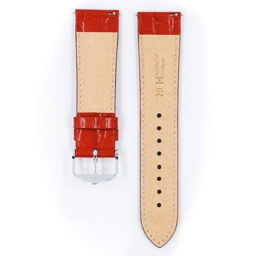 ŘEMÍNEK HIRSCH CROCOGRAIN - ČERVENÝ - STRAPS - ACCESSORIES