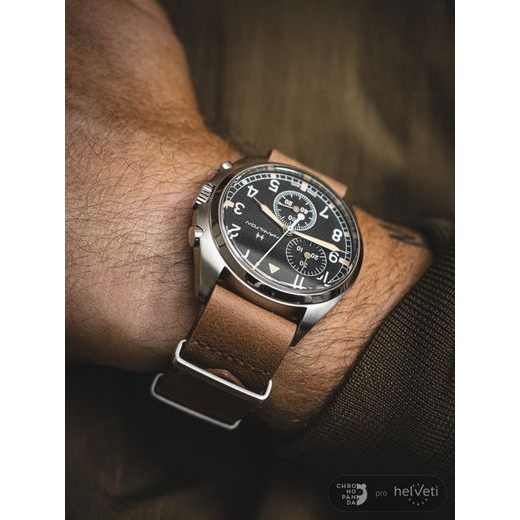 HAMILTON KHAKI AVIATION PILOT PIONEER CHRONO QUARTZ H76522531 - KHAKI AVIATION - ZNAČKY