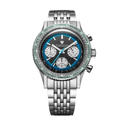 NIVADA GRENCHEN CHRONOKING RACING BLUE - INTER. BEZEL - CHRONOMASTER - BRANDS