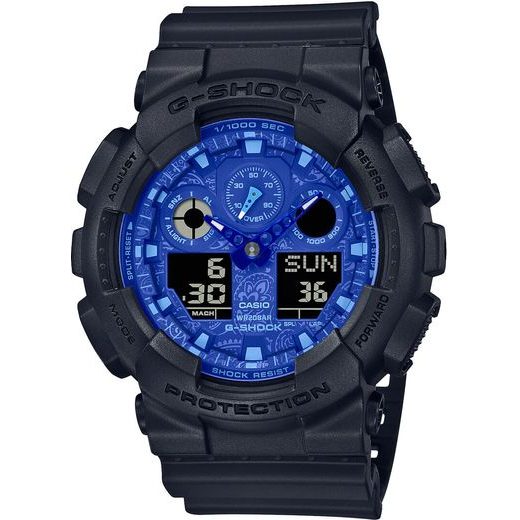 CASIO G-SHOCK GA-100BP-1AER BLUE PAISLEY SERIES - G-SHOCK - ZNAČKY