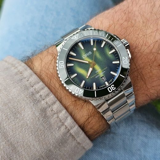 ORIS AQUIS DATE 41,5 MM KELP FOREST LIMITED EDITION 01 733 7787 4187-SET - AQUIS - BRANDS