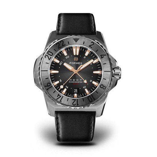 FORMEX REEF GMT AUTOMATIC CHRONOMETER BLACK DIAL WITH ROSE GOLD - REEF - BRANDS