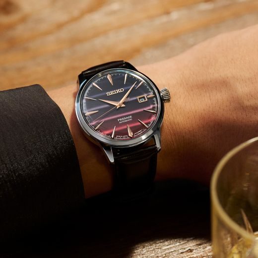 SEIKO PRESAGE SRPK75J1 COCKTAIL TIME PURPLE SUNSET LIMITED EDITION - PRESAGE - ZNAČKY