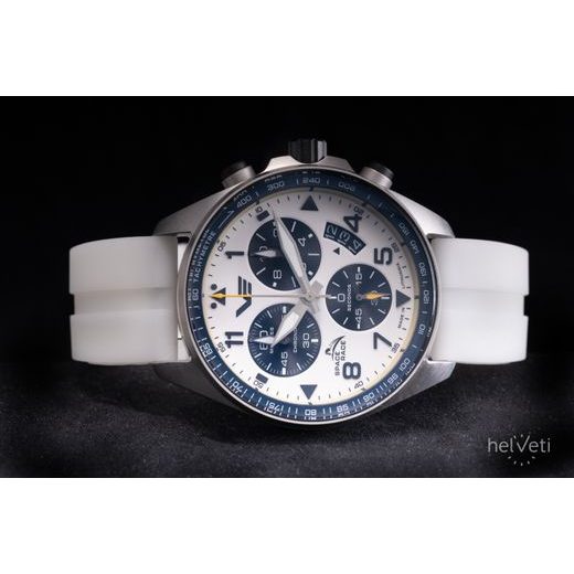 VOSTOK EUROPE SPACE RACE CHRONO LINE 6S30-325A743 - WHITE RUBBER STRAP (LUMINOUS) - SPACE RACE - BRANDS