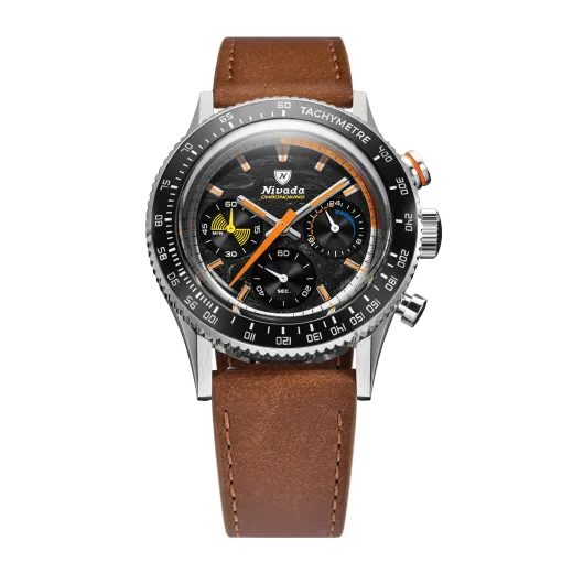 NIVADA GRENCHEN CHRONOKING MECAQUARTZ RACING CARBON - INTER. BEZEL - CHRONOMASTER - ZNAČKY