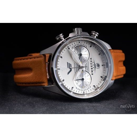VOSTOK EUROPE LIMITOVANÁ EDICE EMBÉČKA CHRONO LINE 6S21-325A491 - HNĚDÝ KOŽENÝ ŘEMÍNEK - EMBÉČKA - ZNAČKY