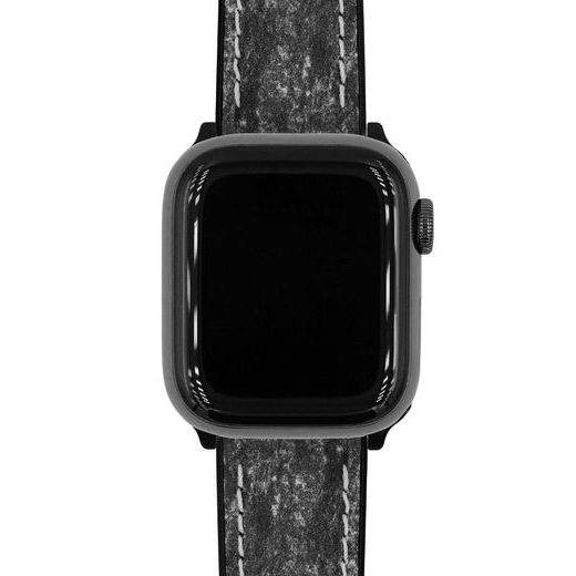 ŘEMÍNEK HIRSCH STONE PRO APPLE WATCH - ČERNÝ - STRAPS - ACCESSORIES