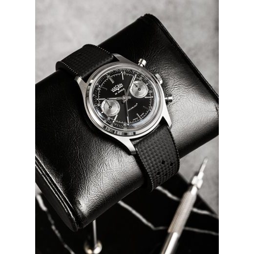 VULCAIN CHRONOGRAPH 70'S - BLACK / SILVER - CHRONOGRAPH 1970'S - ZNAČKY