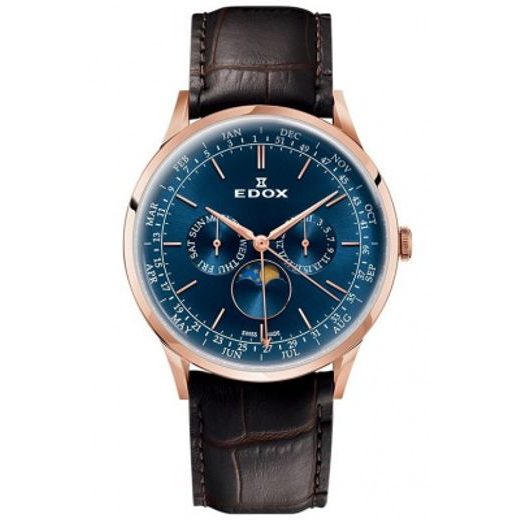 EDOX LES VAUBERTS MOONPHASE 40101-37RC-BUIR - LES VAUBERTS - ZNAČKY