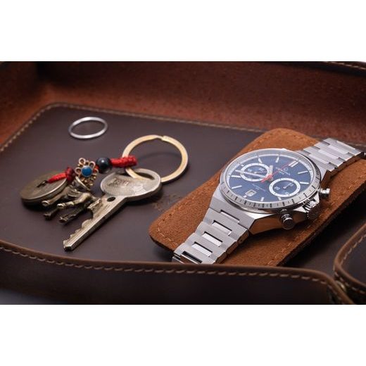 PLATOU DE DEPOZITARE DIN PIELE HELVETI (MARO ÎNCHIS) - CUTII PENTRU CEASURI - ALTELE