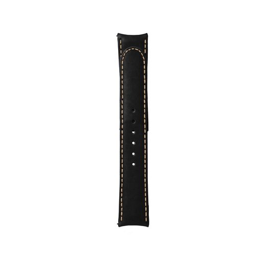 STRAP FORMEX ESSENCE 39 DEPLOYANT BLACK WITH GOLD STITCHING (WITHOUT BUCKLE) CLS.0333.725 - STRAPS - ACCESSORIES