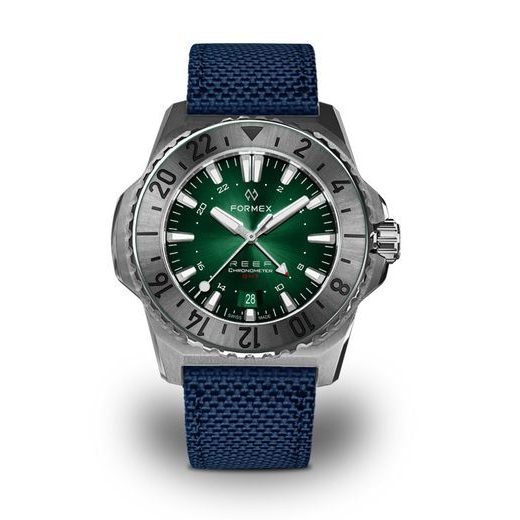 FORMEX REEF GMT AUTOMATIC CHRONOMETER GREEN DIAL WITH RED GMT - REEF - BRANDS
